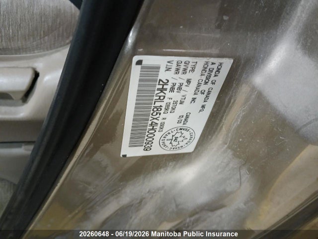 20260648 :رقم المزاد ، 2HKRL185X4H000939 vin ، 2004 Honda Odyssey Lx مزاد بيع