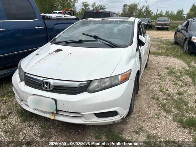 20260650 :رقم المزاد ، 2HGFB2F57CH043335 vin ، 2012 Honda Civic Ex مزاد بيع
