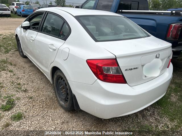 20260650 :رقم المزاد ، 2HGFB2F57CH043335 vin ، 2012 Honda Civic Ex مزاد بيع