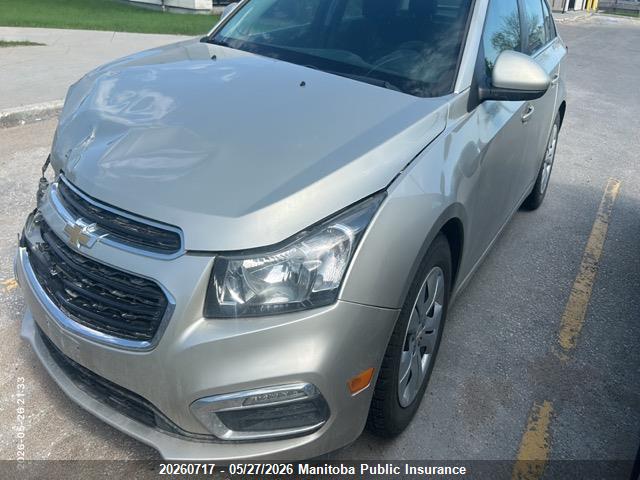 20260717 :رقم المزاد ، 1G1PC5SB6F7212864 vin ، 2015 Chevrolet Cruze Lt Turbo مزاد بيع