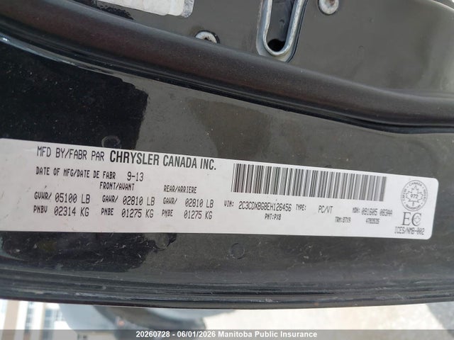 2C3CDXBG8EH126456 Dodge Charger Sxt