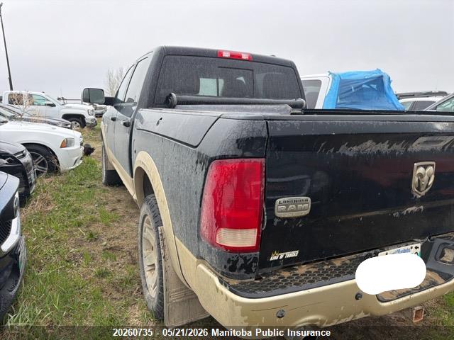 Aukcja sprzedaży 2012 Dodge Ram 1500 Laramie Longhorn Crew, vin: 1C6RD7PT2CS134674, numer aukcji: 20260735