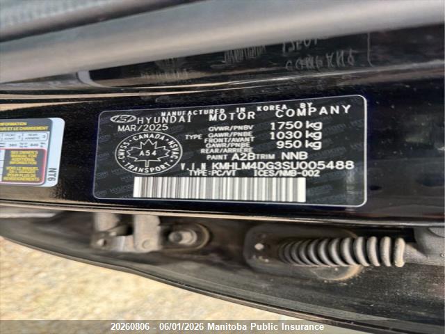 20260806 :رقم المزاد ، KMHLM4DG3SU005488 vin ، 2025 Hyundai Elantra Preferred Preferred مزاد بيع