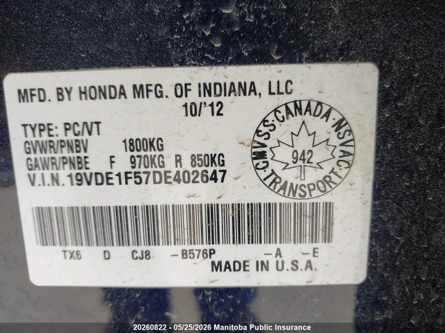 Продажа на аукционе авто 2013 Acura Ilx, vin: 19VDE1F57DE402647, номер лота: 20260822