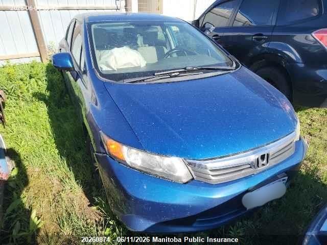 20260874 :رقم المزاد ، 2HGFB2F41CH024268 vin ، 2012 Honda Civic Lx مزاد بيع