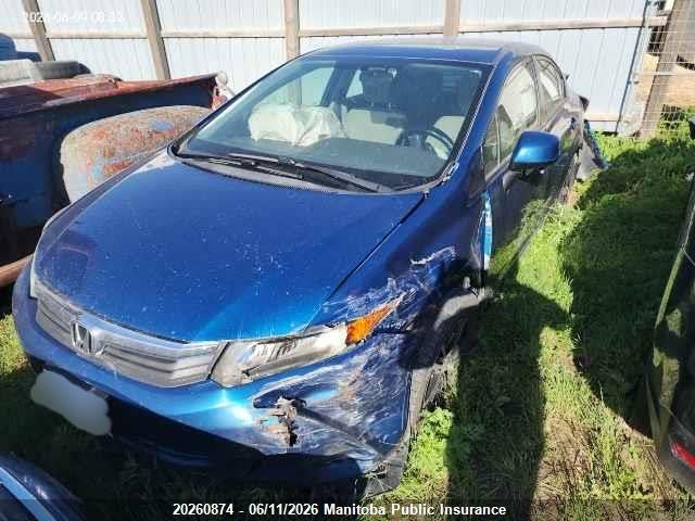 20260874 :رقم المزاد ، 2HGFB2F41CH024268 vin ، 2012 Honda Civic Lx مزاد بيع