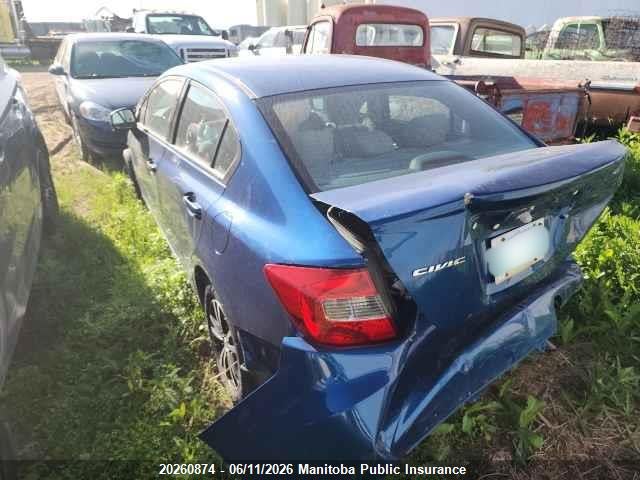 20260874 :رقم المزاد ، 2HGFB2F41CH024268 vin ، 2012 Honda Civic Lx مزاد بيع