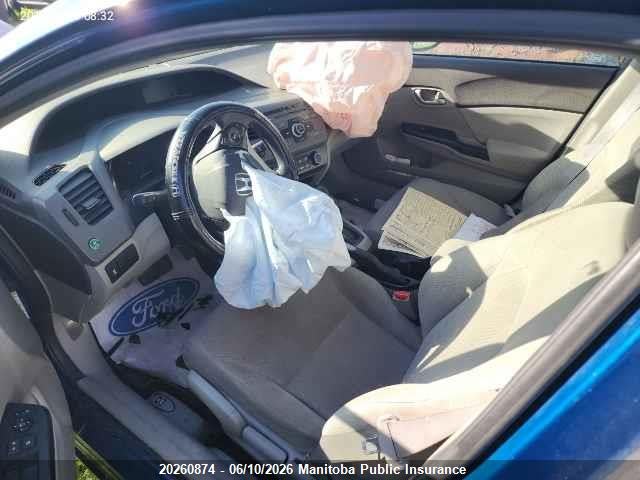 20260874 :رقم المزاد ، 2HGFB2F41CH024268 vin ، 2012 Honda Civic Lx مزاد بيع