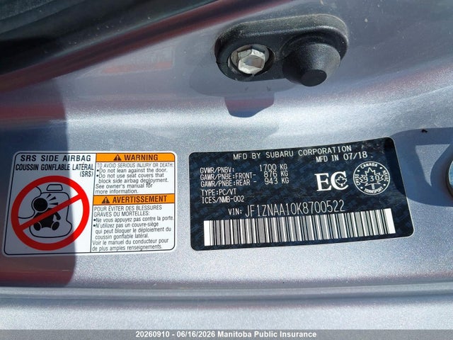 Toyota 86 2019 JF1ZNAA10K8700522 Image 8