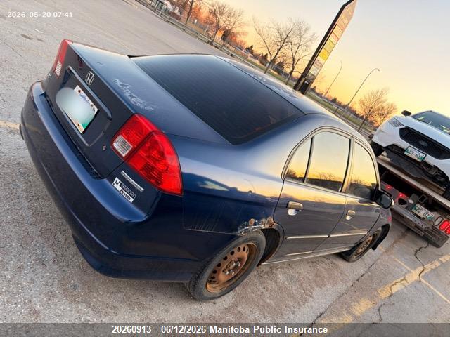 Продаж на аукціоні авто 2004 Honda Civic Dx, vin: 2HGES16344H931143, номер лоту: 20260913