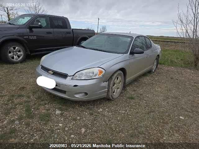 Aukcja sprzedaży 2006 Chevrolet Monte Carlo Lt, vin: 2G1WM15N769415512, numer aukcji: 20260983