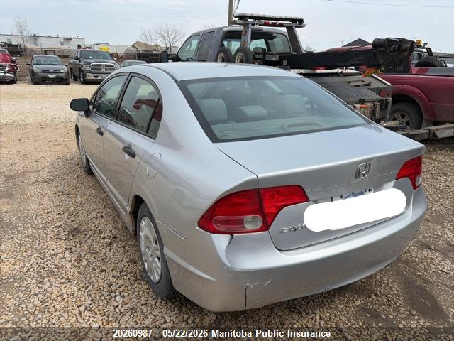 Aukcja sprzedaży 2007 Honda Civic Dx, vin: 2HGFA16377H020462, numer aukcji: 20260987
