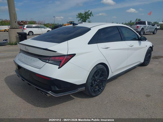 2025 Hyundai Elantra N-line Ultimate მანქანა იყიდება აუქციონზე, vin: KMHLR4DF8SU989424, აუქციონის ნომერი: 20261012