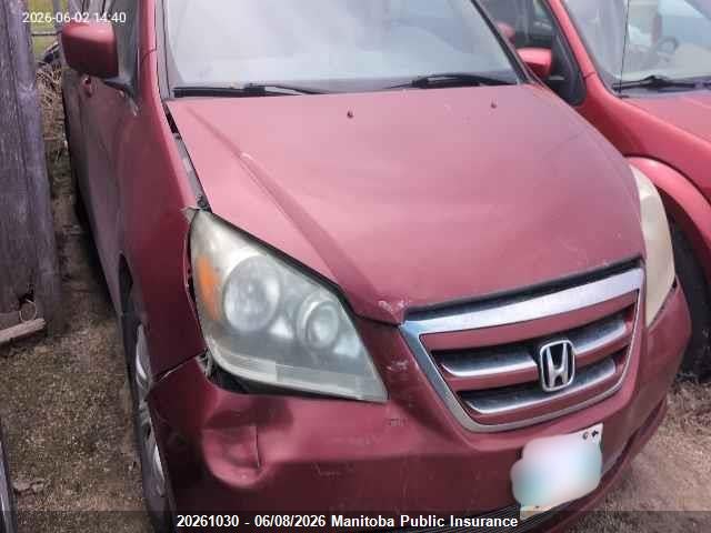 2006 Honda Odyssey Ex მანქანა იყიდება აუქციონზე, vin: 5FNRL38466B508278, აუქციონის ნომერი: 20261030