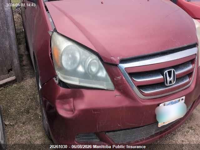 2006 Honda Odyssey Ex მანქანა იყიდება აუქციონზე, vin: 5FNRL38466B508278, აუქციონის ნომერი: 20261030