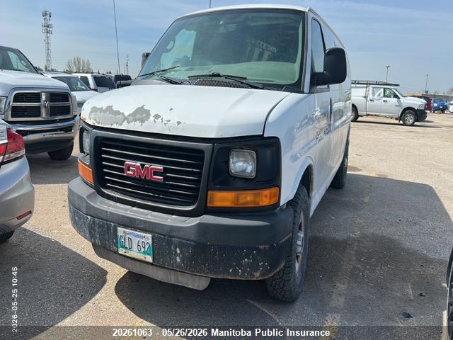 20261063 :رقم المزاد ، 1GTZGGBA7A1141211 vin ، 2010 Gmc Savana 2500 Cargo Van Ext مزاد بيع