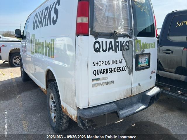 20261063 :رقم المزاد ، 1GTZGGBA7A1141211 vin ، 2010 Gmc Savana 2500 Cargo Van Ext مزاد بيع