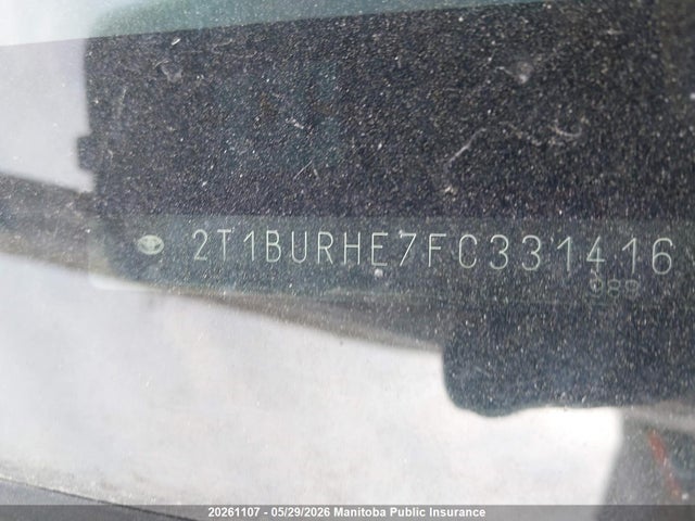 Продаж на аукціоні авто 2015 Toyota Corolla Le, vin: 2T1BURHE7FC331416, номер лоту: 20261107