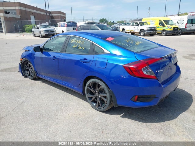 20261115 :رقم المزاد ، 2HGFC2F81LH030815 vin ، 2020 Honda Civic Sport مزاد بيع