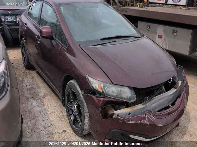 2013 Honda Civic Lx მანქანა იყიდება აუქციონზე, vin: 2HGFB2F43DH045219, აუქციონის ნომერი: 20261129
