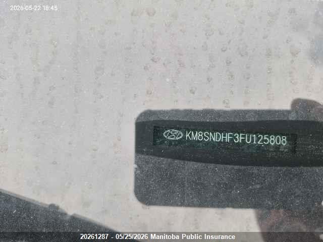 20261287 :رقم المزاد ، KM8SNDHF3FU125808 vin ، 2015 Hyundai Santa Fe Xl مزاد بيع
