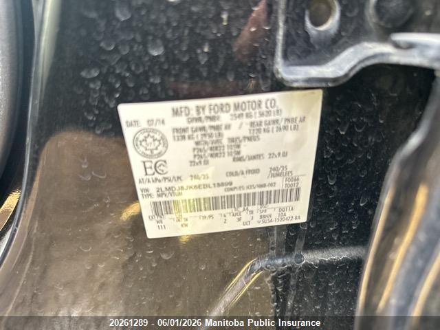 Aukcja sprzedaży 2014 Lincoln Mkx, vin: 2LMDJ8JK6EBL18899, numer aukcji: 20261289