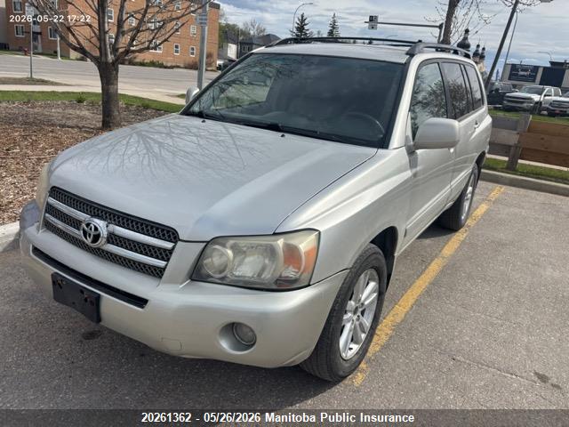 Aukcja sprzedaży 2006 Toyota Highlander Hybrid, vin: JTEHW21A460002875, numer aukcji: 20261362