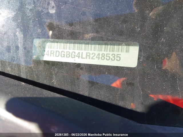 20261385 :رقم المزاد ، 2C4RDGBG4LR248535 vin ، 2020 Dodge Grand Caravan Sxt مزاد بيع