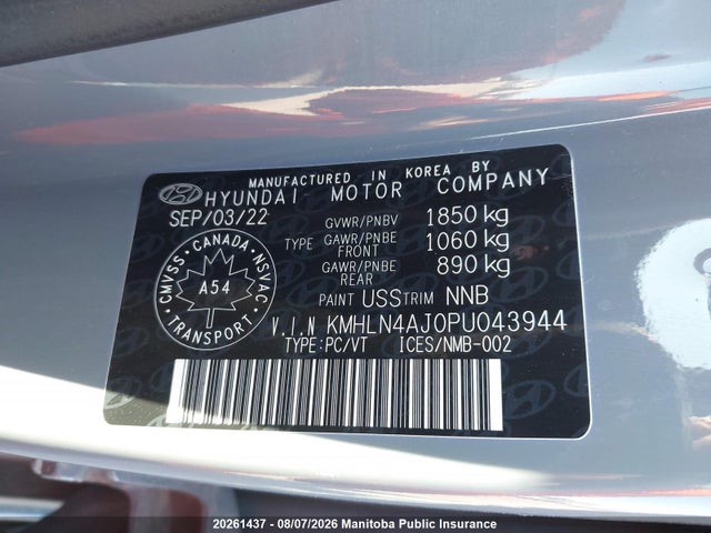 Aukcja sprzedaży 2023 Hyundai Elantra Luxury Hybrid, vin: KMHLN4AJ0PU043944, numer aukcji: 20261437