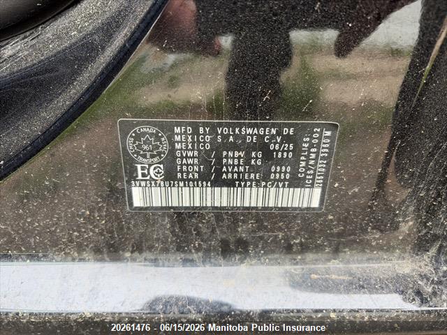3VWSX7BU7SM101594 Volkswagen Jetta Comfortline 1.5 Tsi