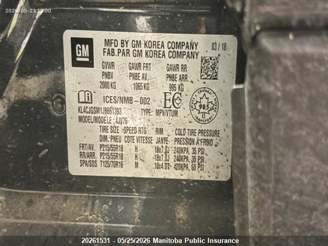 Buick Encore 2018 KL4CJGSM1JB661393 Image 7