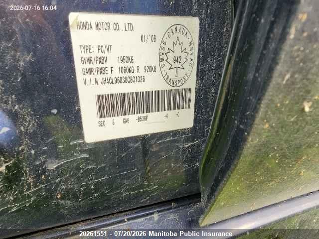20261551 :رقم المزاد ، JH4CL96838C801326 vin ، 2008 Acura Tsx مزاد بيع