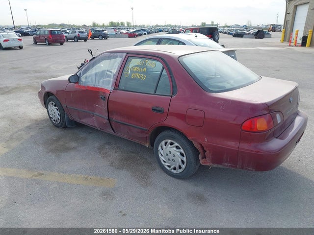 Продаж на аукціоні авто 2000 Toyota Corolla Ve, vin: 2T1BR12E3YC809037, номер лоту: 20261580