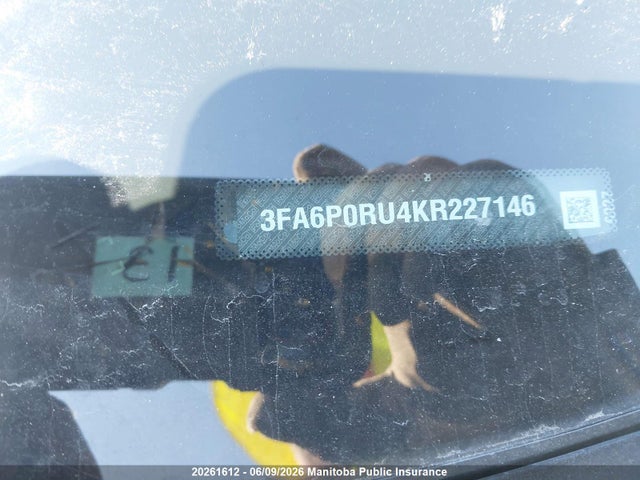 Продажа на аукционе авто 2019 Ford Fusion Titanium Hybrid, vin: 3FA6P0RU4KR227146, номер лота: 20261612