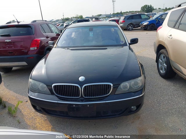 2007 Bmw 750li მანქანა იყიდება აუქციონზე, vin: WBAHN83557DT77014, აუქციონის ნომერი: 20261642