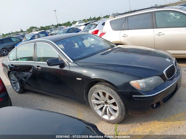 2007 Bmw 750li მანქანა იყიდება აუქციონზე, vin: WBAHN83557DT77014, აუქციონის ნომერი: 20261642