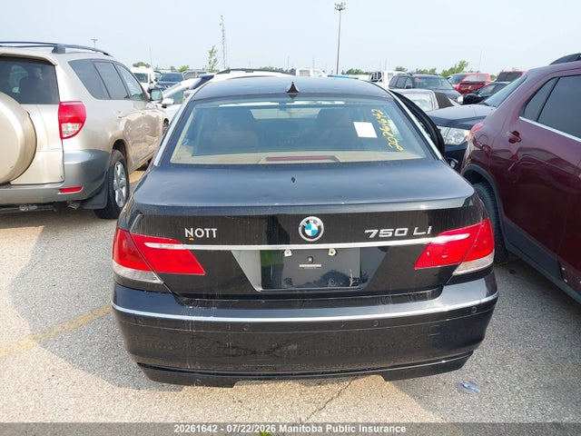 2007 Bmw 750li მანქანა იყიდება აუქციონზე, vin: WBAHN83557DT77014, აუქციონის ნომერი: 20261642