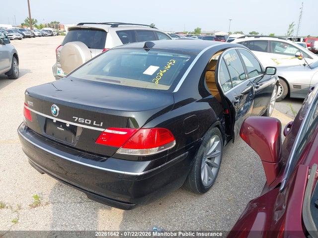 2007 Bmw 750li მანქანა იყიდება აუქციონზე, vin: WBAHN83557DT77014, აუქციონის ნომერი: 20261642
