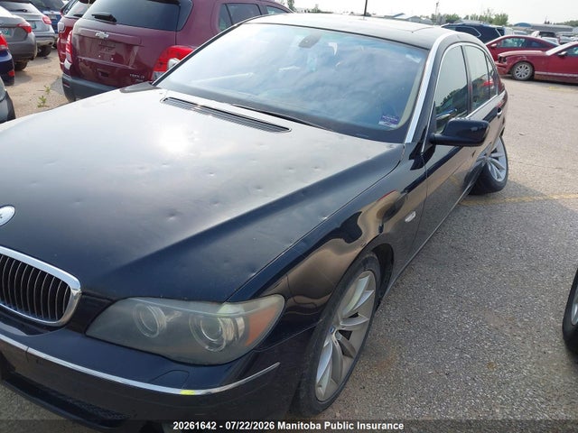 2007 Bmw 750li მანქანა იყიდება აუქციონზე, vin: WBAHN83557DT77014, აუქციონის ნომერი: 20261642