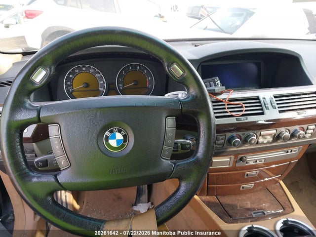 2007 Bmw 750li მანქანა იყიდება აუქციონზე, vin: WBAHN83557DT77014, აუქციონის ნომერი: 20261642