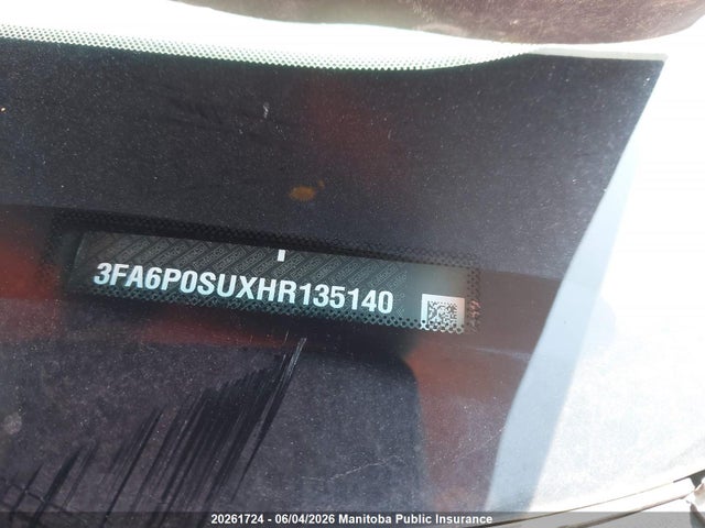 Продаж на аукціоні авто 2017 Ford Fusion Platinum Energi, vin: 3FA6P0SUXHR135140, номер лоту: 20261724