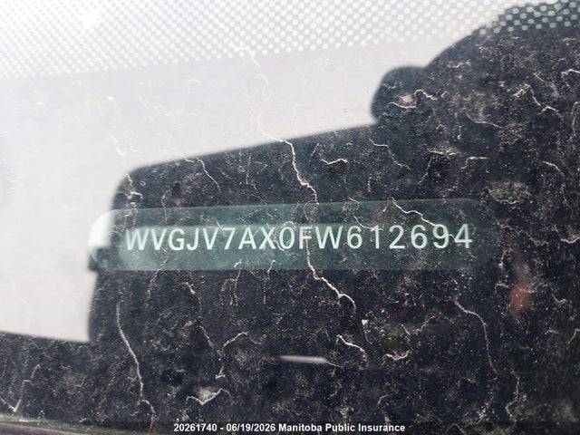 Продаж на аукціоні авто 2015 Volkswagen Tiguan 2.0 Tsi, vin: WVGJV7AX0FW612694, номер лоту: 20261740