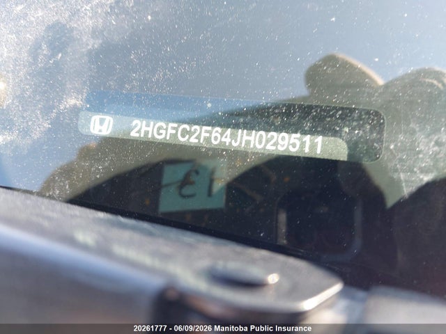 Honda CIVIC SE 2018 2HGFC2F64JH029511 Image 8