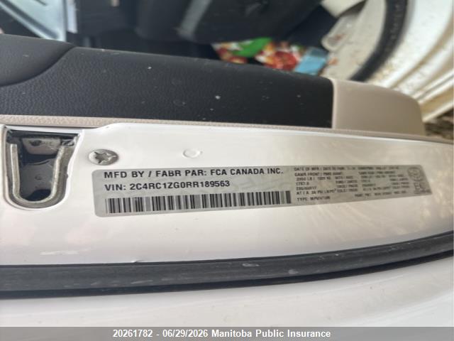 2C4RC1ZG0RR189563 Chrysler Grand Caravan Sxt