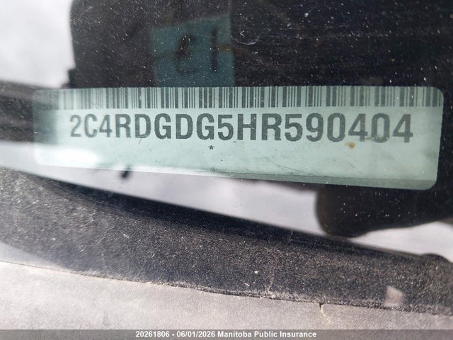 Aukcja sprzedaży 2017 Dodge Grand Caravan Sxt, vin: 2C4RDGDG5HR590404, numer aukcji: 20261806