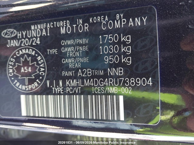 KMHLM4DG4RU738904 Hyundai Elantra Preferred