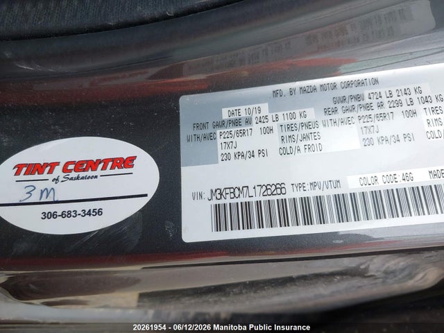 JM3KFBCM7L1726266 Mazda Cx-5 Gs
