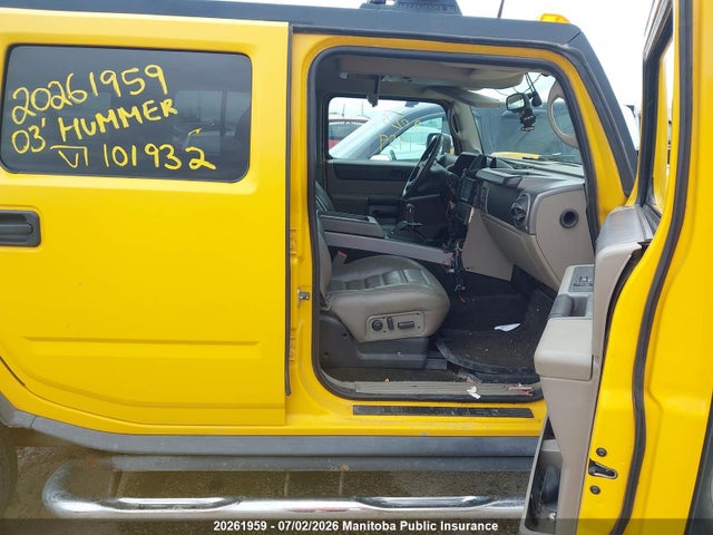 Продажа на аукционе авто 2003 Hummer H2, vin: 5GRGN23U63H101932, номер лота: 20261959