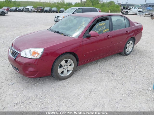 Продаж на аукціоні авто 2007 Chevrolet Malibu Lt V6, vin: 1G1ZT58N97F160714, номер лоту: 20261985