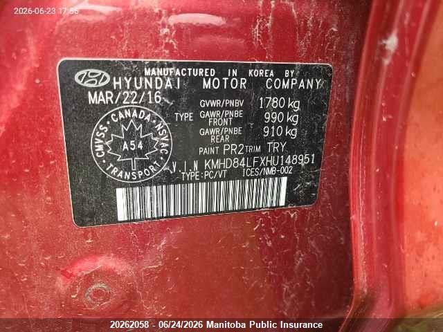 Продаж на аукціоні авто 2017 Hyundai Elantra Gl, vin: KMHD84LFXHU148951, номер лоту: 20262058
